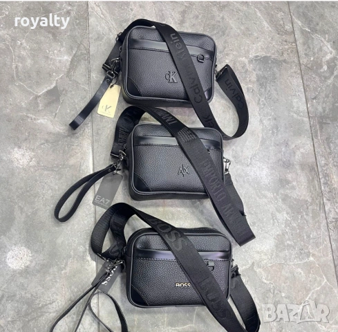 Calvin Klein Нови Маркови Кожени Мъжки Чанти Armani Exchange Hugo Boss 