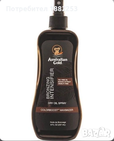Australian Gold Сухо спрей олио за интензивен тен с бронзант, 237 ml