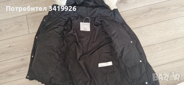 Bershka зимно яке xs черно + подарък 2 розови зимни якета, снимка 3 - Якета - 55122512