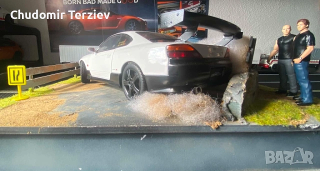 Диорама Solido 1:18 Nissan Silvia S15 мащабни модели коли, снимка 5 - Колекции - 54506018