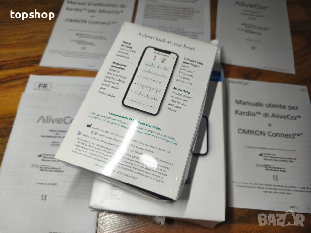 Чисто нов фабрично запечатан в целофан 6-канален ЕКГ апарат AliveCor KardiaMobile 6L  , снимка 4 - Уреди за диагностика - 55236944