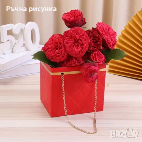 Подаръчна кутия "Чантичка" с дръжки от синджир,малка  и голяма, снимка 9 - Декорация за дома - 44255052