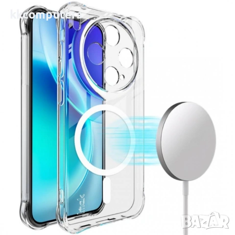 imak Магнитен TPU калъф за vivo X300 с airbag защита и протектор – Прозрачен