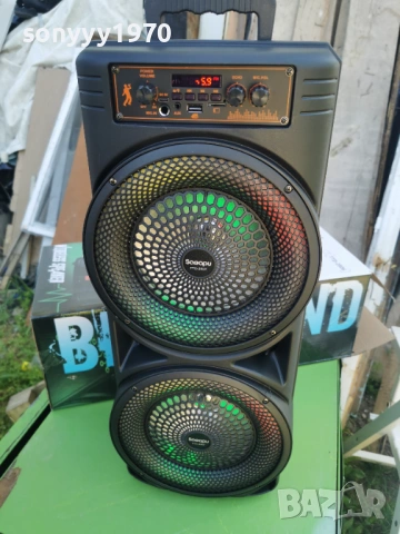 БЛУТУТ ТОНКОЛОНА С МИКРОФОН И ДИСТАНЦИЯ 2404161723