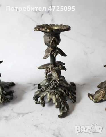 Редки барокови свещници, снимка 4 - Антикварни и старинни предмети - 54106199