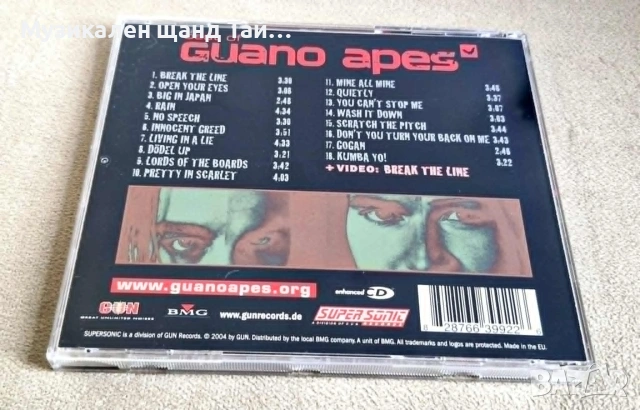 Компакт Дискове - Рок - Метъл: Guano Apes - Planet Of The Apes, снимка 2 - CD дискове - 55152259