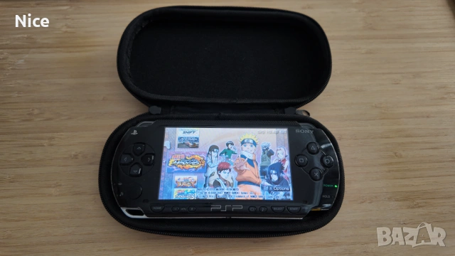 PSP + 64GB карта с игри + нова батерия + зарядно + калъф , снимка 6 - PlayStation конзоли - 54428638