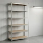 Професионален метален стелаж HÖGLER 222x110x50 см – 6 Рафта, до 1050 кг, регулируема височина, снимка 1