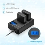Резервна батерия Powerextra за фотоапарати Panasonic DMW BLG10 и LCD с двойно зарядно- 2 броя, снимка 5