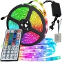 RGB LED лента 5 метра с дистанционно управление – водоустойчива, с 20 цвята и светлинни ефекти, снимка 8