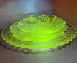 Лот от 4 и 4 бр. старинни чинии  (свети на УФ лампа), винтидж, снимка 1