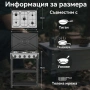 Газова печка HOMELUX с 5 котлона и стелаж на два етажа, 7.2kW, неръждаема стомана, автоматично запал, снимка 4