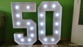 Продавам Обемни светещи цифри за 50 годишнина , снимка 1
