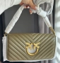 Дамска чанта Pinko Love Click Baguette Mini Chevron маслинено зелено, , снимка 1
