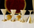 Бронзови чаши на столче,гравирани,позлата. , снимка 3