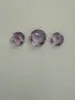 Лот естествени аметисти 3.40 ct – 3 броя, кръгъл брилянтен шлиф, отличен блясък, снимка 8