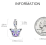Сребърен талисман 925 Pandora Sparkling Butterfly, снимка 5
