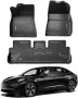 К-кт 3 части 3D трислойни TPE стелки за Tesla Model 3 (2019-2023), NOVSIGHT, черни, снимка 1