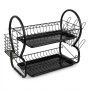 Image СУШИЛКА ЗА СЪДОВЕ МЕТАЛ EK-6032, 2 реда, Тавички за оттичане, Органайзер за приборимасова купа, снимка 1