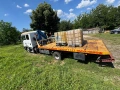 Транспорт Камион с кран падащ борд соларни панели, строителна техника строителни материали мотокар, снимка 6