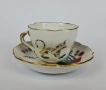 Meissen "Gelber Löwe" (Жълтият лъв) Чаша за кафе с подложна чинийка, снимка 1