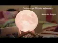 Лед лампа луна с дървена поставка, снимка 3