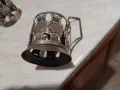 Стайни подстакани 6 броя винтидж СССР мелхиор, снимка 3