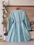 Памучна разкроена туника или рокля мента , снимка 10