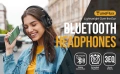 Сгъваеми безжични слушалки TuneFlux,батерия със заряд за 80 часа,вграден микрофон,Bluetooth 5.3,HiFi, снимка 12