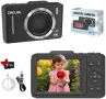 Нов Компактен дигитален фотоапарат 4K 48MP за влогове, деца и начинаещи, снимка 1