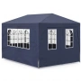 Градинска шатра павилион 3x4x2.5 м синя – Парти шатра със стени, 4 прозореца и вход с цип, снимка 3