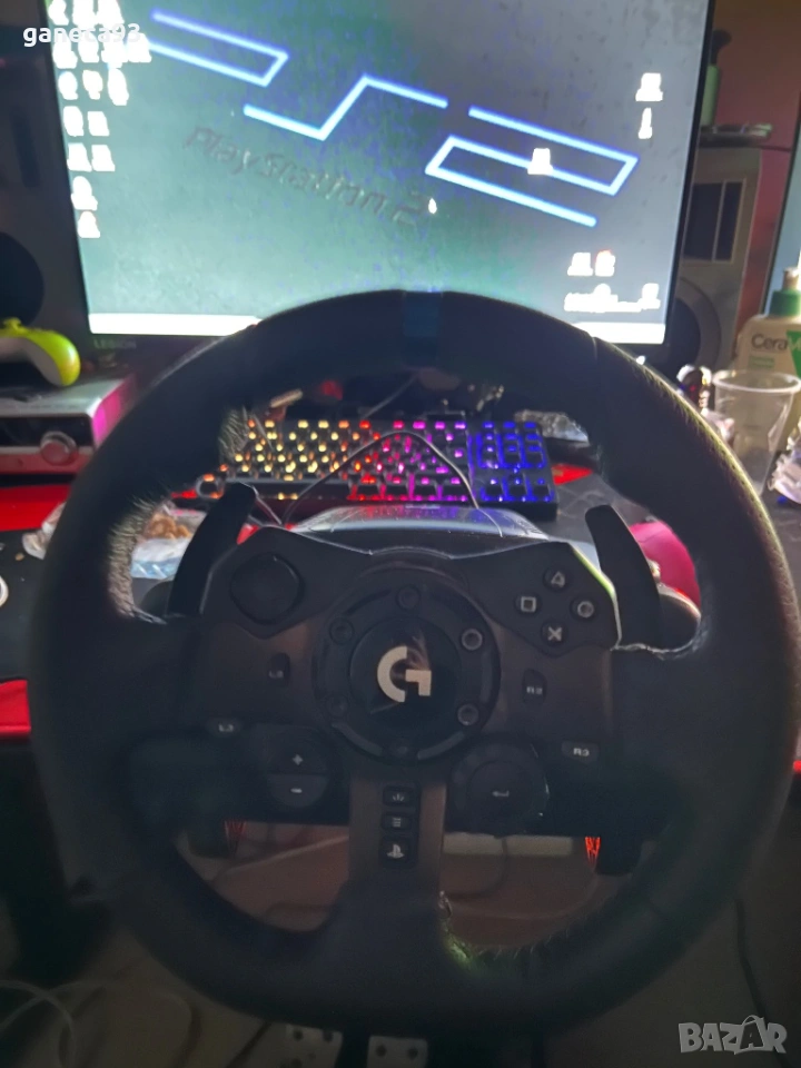 Волан със педали и шифтар Logitech g923 pc ps5 ps4 , снимка 1