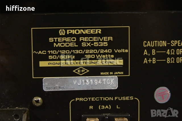 Ресивър  Pioneer sx-535 , снимка 10 - Ресийвъри, усилватели, смесителни пултове - 54040862