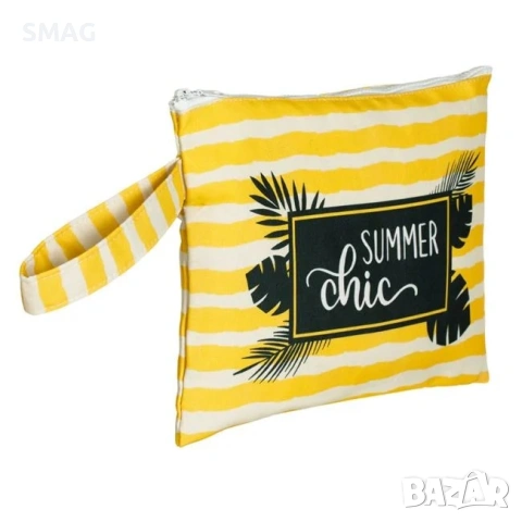 Несесер плик от плат с жълто райе Summer Chic 30x22cm_1237030, снимка 2 - Други - 54707680