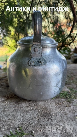 Ретро алуминиев чайник AHMAD TEA (с щампа звезда) колекционерски, снимка 5 - Други ценни предмети - 55118681