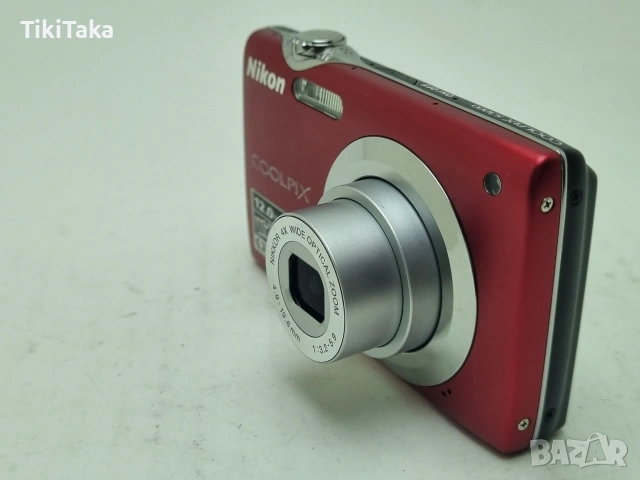 Nikon Coolpix S3000 12MP Digital Compact Camera RED 4x Zoom, снимка 6 - Фотоапарати - 55162626