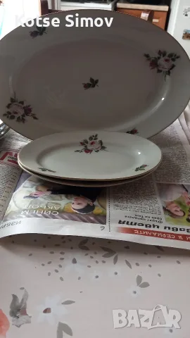 Български порцеланов сервиз за хранене, снимка 4 - Чинии - 55417866