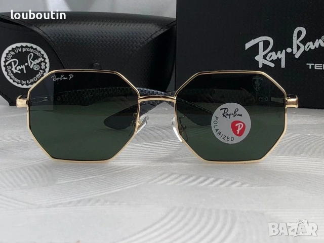 Ray Ban Ferrari 2 цвята мъжки слънчеви очила осмоъгълни с поляризация  дамски унисекс, снимка 11 - Слънчеви и диоптрични очила - 55149496