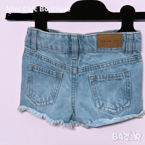 Детски дънкови шорти Denim & Co с бродерия на дъга, р-р 2-3 г. (98 см), снимка 3 - Детски панталони и дънки - 54175922