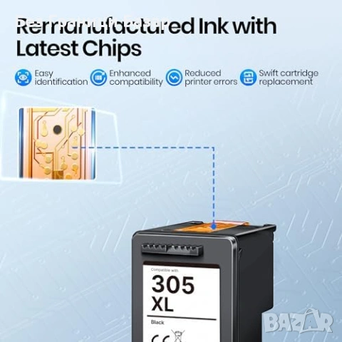 Нови HP 305XL съвместими касети черна и цветна за DeskJet Envy принтер мастило тонер, снимка 5 - Други стоки за дома - 54279520