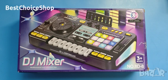 Детски DJ пулт с реалистични звукови ефекти и Bluetoothс, микрофон и динамични светлини, снимка 2 - Други - 54962201