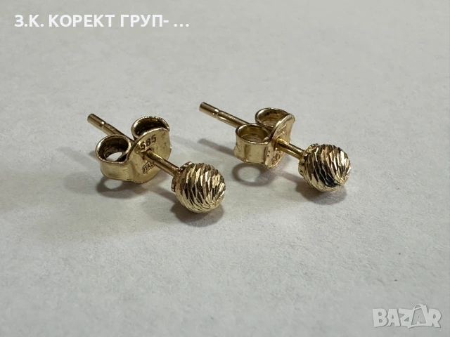 Златни обеци 14K – 0,88гр