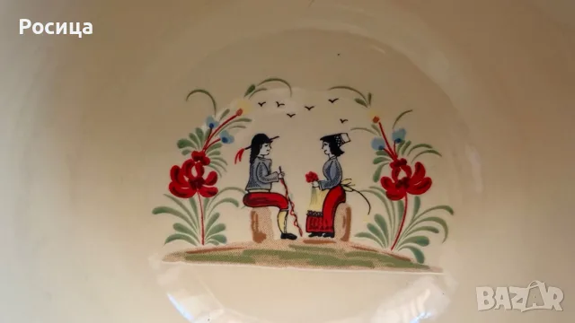 Винтидж Френски керамични купички / чинии, снимка 10 - Антикварни и старинни предмети - 51149078