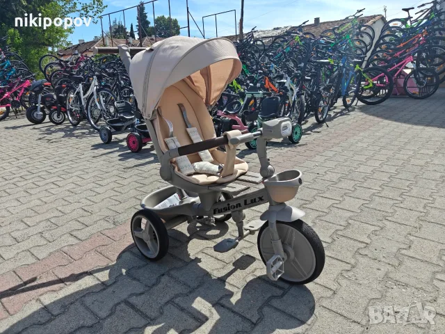 BYOX Детска триколка Fusion LUX бежов, снимка 4 - Детски велосипеди, триколки и коли - 55440227