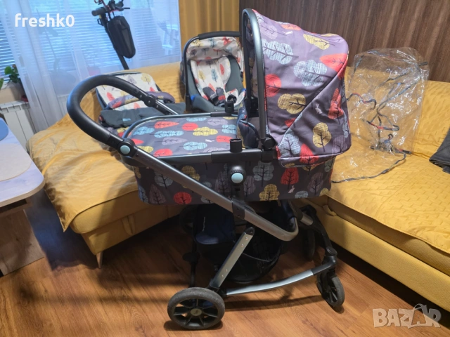 3 в 1 Cosatto Giggle Quad бебешка количка - Hare Wood, снимка 11 - Детски колички - 54593585