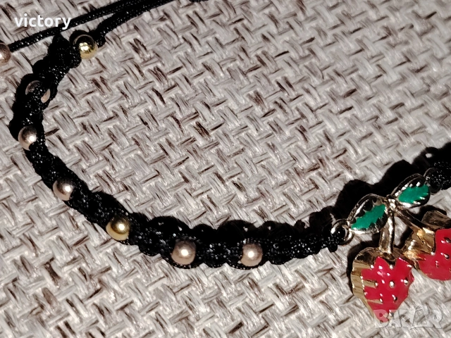 🍒 Cherry Kiss – ръчно изработена гривна 🍒, снимка 3 - Гривни - 54087508