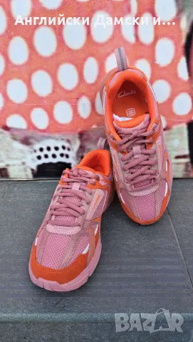 Английски дамски маратонки с естествена кожа-Clarks, снимка 7 - Маратонки - 55327949