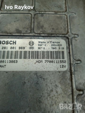 Компютър Renault Megane 1.9DTi 1998г. 0281001969 7700113863, снимка 3 - Части - 54902647