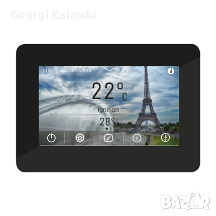 Пелетна камина с водна риза  MARELI SYSTEMS ONYX HYDRO 18 kw, снимка 2 - Камини - 54640966