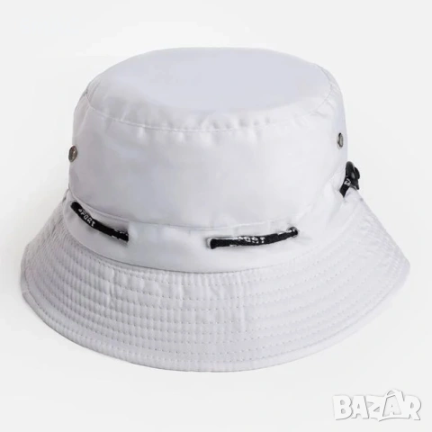 Дамска bucket шапка бяла sport връзка_1261114